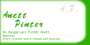anett pinter business card